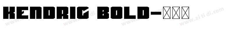 KENDRIC Bold字体转换